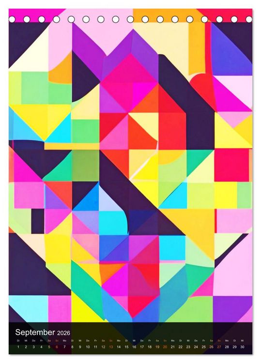 Produktbild: OP Art Nichts f&uuml;r schwache Augen (Tischkalender 2026 DIN A5 hoch), CALVENDO Monatskalender