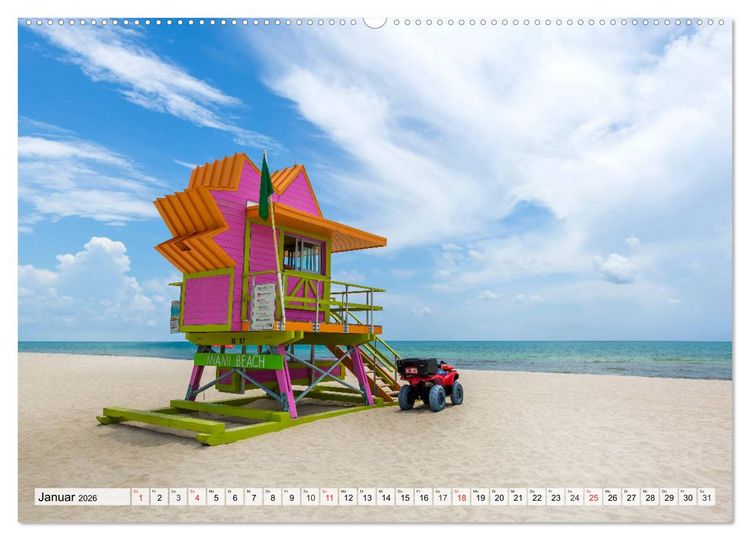 Produktbild: FLORIDA Paradiesischer Sonnenscheinstaat (Wandkalender 2026 DIN A2 quer), CALVENDO Monatskalender