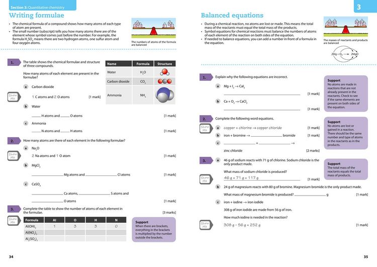 Produktbild: AQA GCSE 9-1 Chemistry for Combined Science Grade 1-3 Workbook