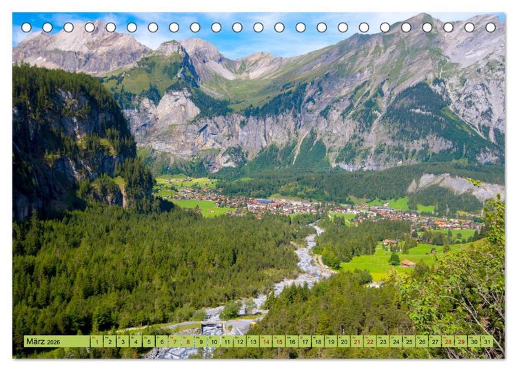 Produktbild: Alpentraum Kandersteg (Tischkalender 2026 DIN A5 quer), CALVENDO Monatskalender