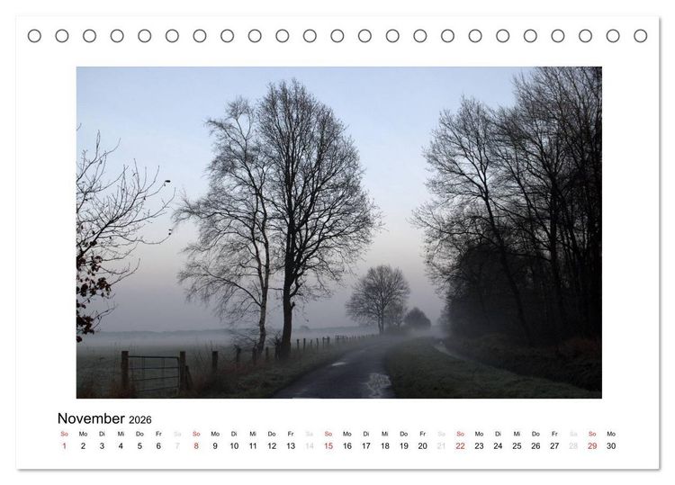 Produktbild: Winter im Teufelsmoor (Tischkalender 2026 DIN A5 quer), CALVENDO Monatskalender