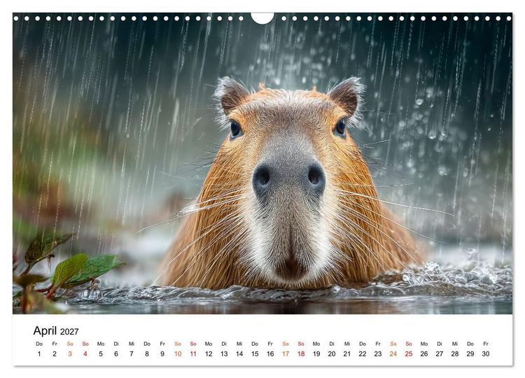 Produktbild: Capybara - die Ruhe als Lebensform (Wandkalender 2027 DIN A3 quer), CALVENDO Monatskalender