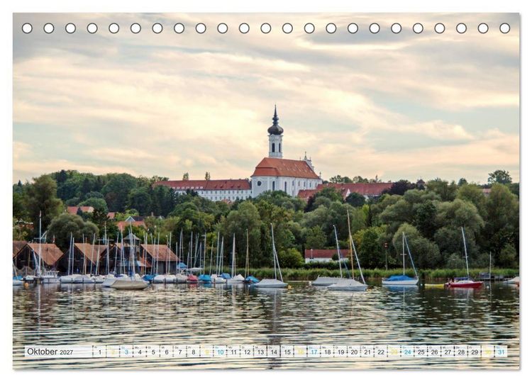 Produktbild: Vom Schiff aus gesehen - Mit dem Dampfer auf dem Ammersee (Tischkalender 2027 DIN A5 quer), CALVENDO Monatskalender