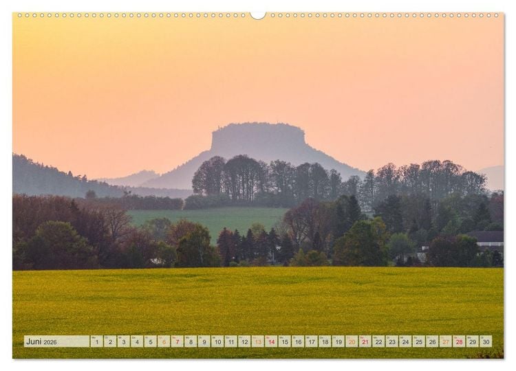 Produktbild: S&auml;chsische Schweiz - Wandern durch das Elbsandsteingebirge (Wandkalender 2026 DIN A2 quer), CALVENDO Monatskalender