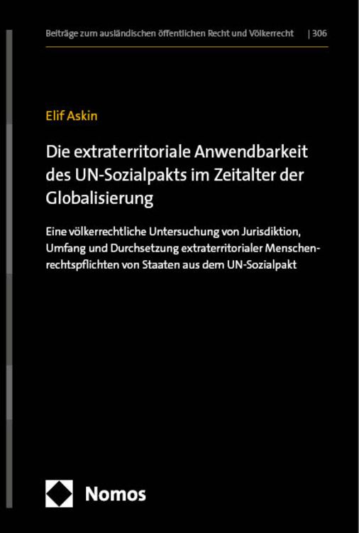 Produktbild: Die extraterritoriale Anwendbarkeit des UN-Sozialpakts im Zeitalter der Globalisierung