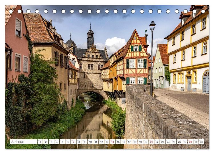 Produktbild: Deutschlands sch&ouml;nste Altst&auml;dte - Bayern (Tischkalender 2026 DIN A5 quer), CALVENDO Monatskalender