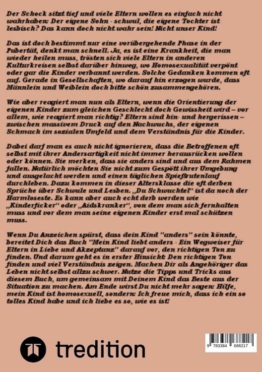 Produktbild: Mein Kind liebt anders - Ein Wegweiser f&uuml;r Eltern in Liebe und Akzeptanz