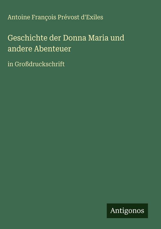 Produktbild: Geschichte der Donna Maria und andere Abenteuer