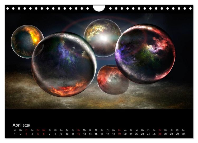 Produktbild: Kosmische Panoramen (Wandkalender 2026 DIN A4 quer), CALVENDO Monatskalender