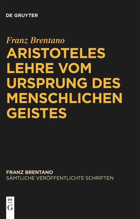 Produktbild: Aristoteles Lehre vom Ursprung des menschlichen Geistes