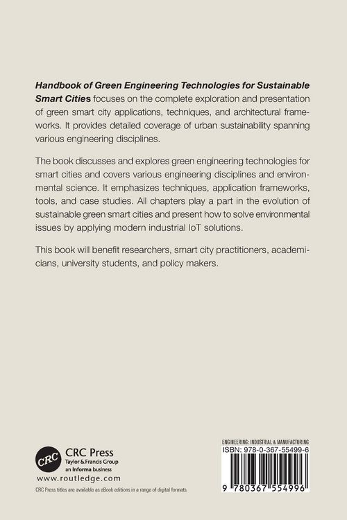 Produktbild: Handbook of Green Engineering Technologies for Sustainable Smart Cities