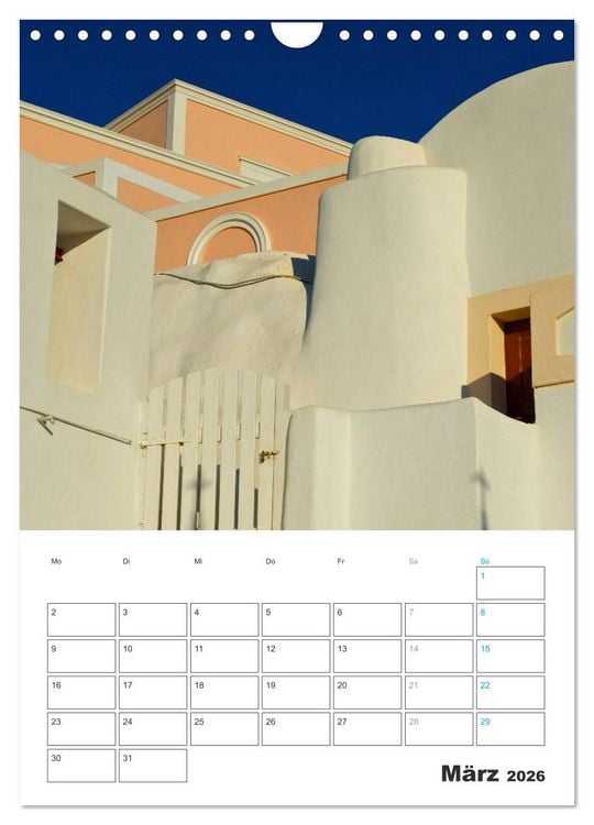 Produktbild: Santorin - Trauminsel Griechenlands (Wandkalender 2026 DIN A4 hoch), CALVENDO Monatskalender