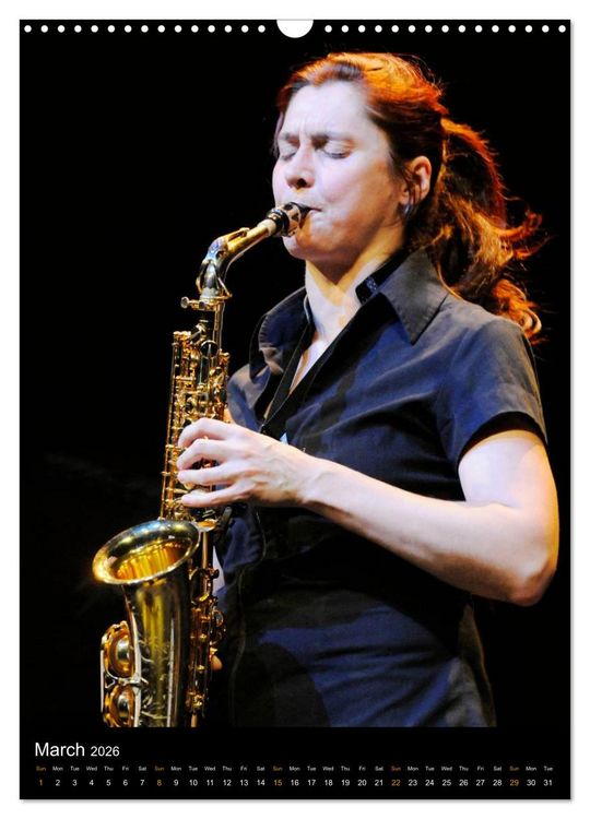 Produktbild: Jazz Saxophonists 2026 (Wall Calendar 2026 DIN A3 portrait), CALVENDO 12 Month Wall Calendar