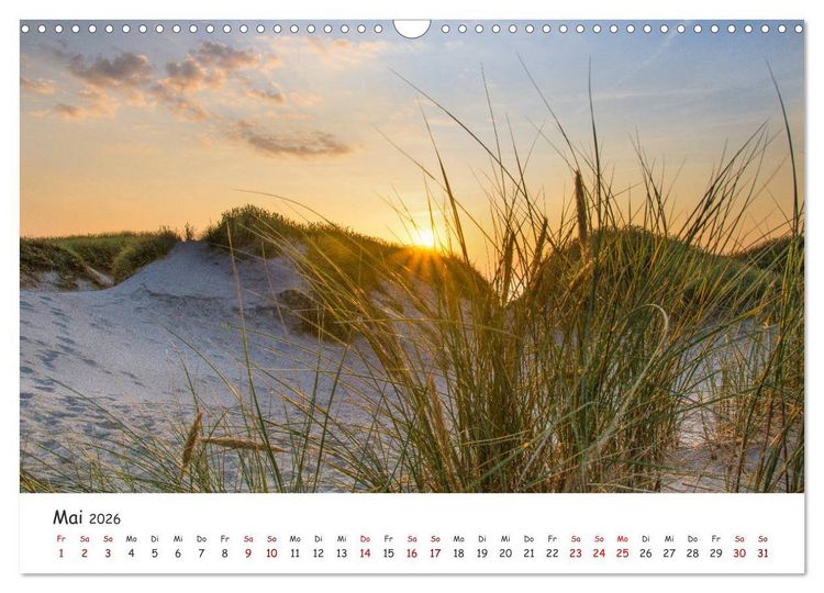 Produktbild: D&uuml;nen und Meer Nordseemomente (Wandkalender 2026 DIN A3 quer), CALVENDO Monatskalender