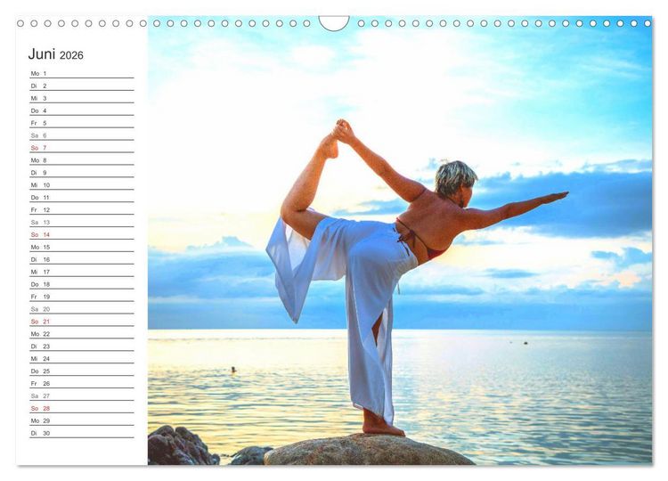 Produktbild: Yoga-&Uuml;bungen. Geschmeidig werden und bleiben! (Wandkalender 2026 DIN A3 quer), CALVENDO Monatskalender
