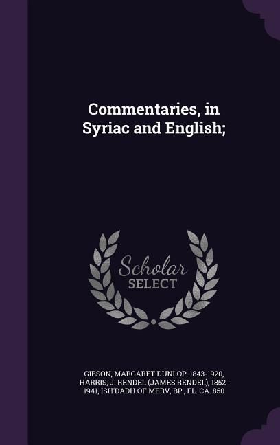 Produktbild: Commentaries, in Syriac and English;
