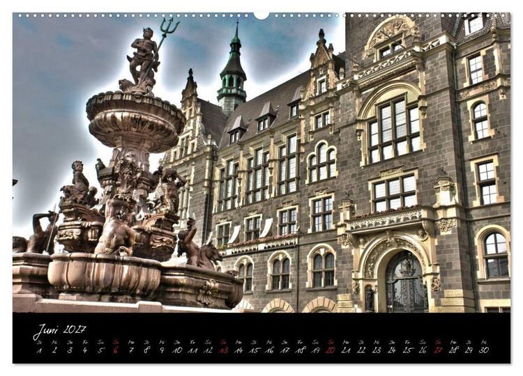 Produktbild: Wuppertal - Stadt der Schwebebahn in HDR (hochwertiger Premium Wandkalender 2027 DIN A2 quer), Kunstdruck in Hochglanz