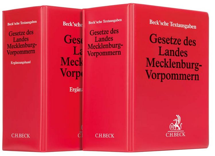 Produktbild: Gesetze des Landes Mecklenburg-Vorpommern und Erg&auml;nzungsband (neu) des Landes Mecklenburg-Vorpommern