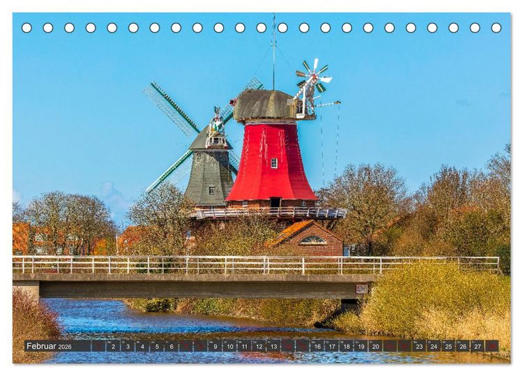 Produktbild: Tour de Ostfriesland (Tischkalender 2026 DIN A5 quer), CALVENDO Monatskalender