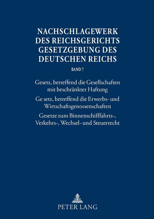 Produktbild: Nachschlagewerk des Reichsgerichts &ndash; Gesetzgebung des Deutschen Reichs