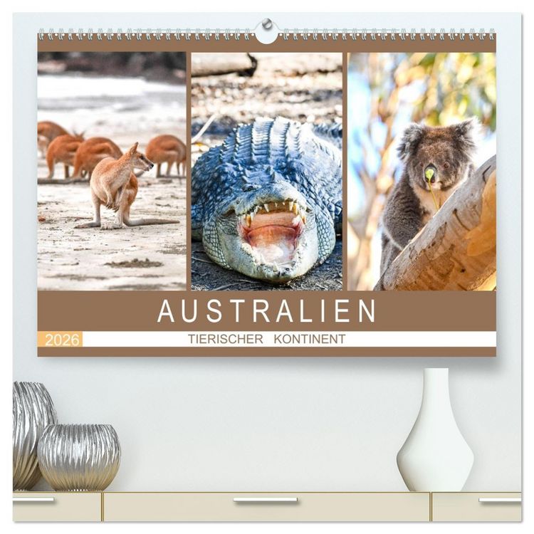 Produktbild: Australien, tierischer Kontinent (hochwertiger Premium Wandkalender 2026 DIN A2 quer), Kunstdruck in Hochglanz