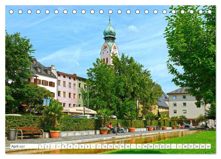 Produktbild: Rosenheim - Die Stadt vor den Bergen (Tischkalender 2027 DIN A5 quer), CALVENDO Monatskalender