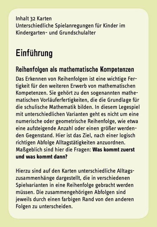 Produktbild: Was kommt zuerst?