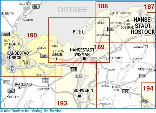 Produktbild: Radwander- und Wanderkarte Hansestadt L&uuml;beck, Travem&uuml;nde, Boltenhagen und Umgebung