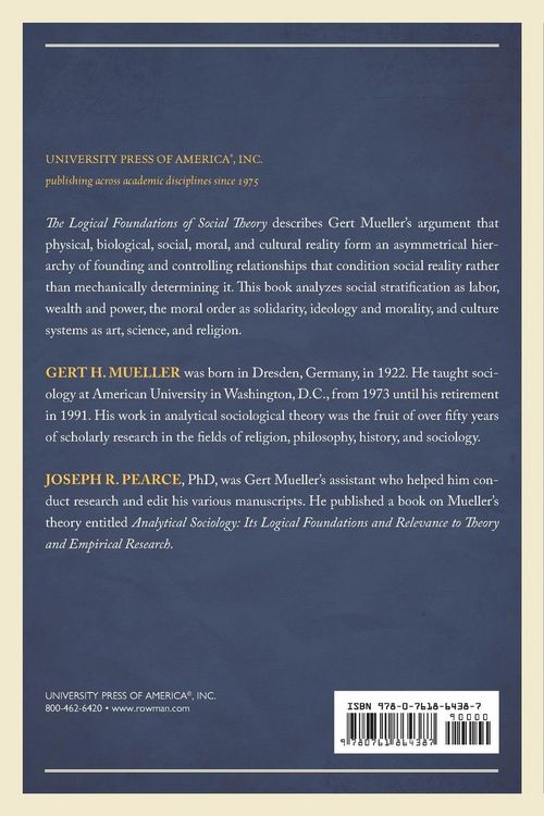 Produktbild: Logical Foundations of Social Theory