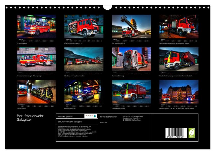Produktbild: Berufsfeuerwehr Salzgitter (Wandkalender 2026 DIN A3 quer), CALVENDO Monatskalender