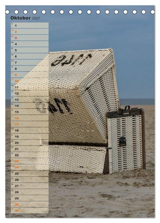 Produktbild: Zwischen D&uuml;nen und Watt / Geburtstagskalender (Tischkalender 2027 DIN A5 hoch), CALVENDO Monatskalender