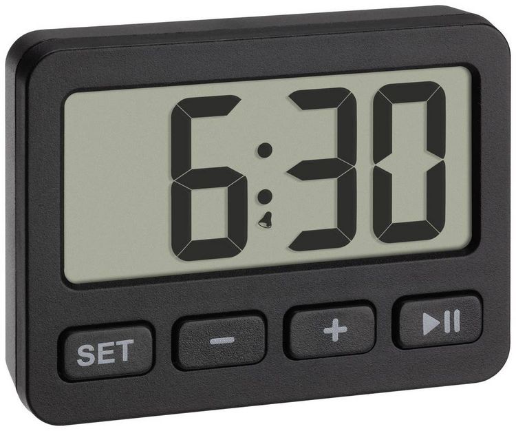 Produktbild: TFA Dostmann 60.2036.01 Quarz Wecker Schwarz Alarmzeiten 1 1 Timerzeit
