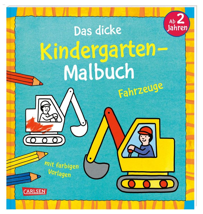 Bild vom Artikel Ausmalbilder für Kita-Kinder: Das dicke Kindergarten-Malbuch: Fahrzeuge vom Autor Andrea Pöter