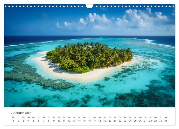 Produktbild: Sehnsucht nach dem Paradies - Tropische Inseltr&auml;ume (Wandkalender 2026 DIN A3 quer), CALVENDO Monatskalender