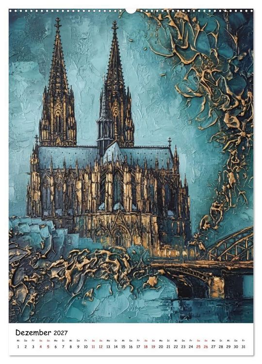 Produktbild: K&ouml;lner Dom-Impressionen: Eine k&uuml;nstlerische Reise (hochwertiger Premium Wandkalender 2027 DIN A2 hoch), Kunstdruck in Hochglanz