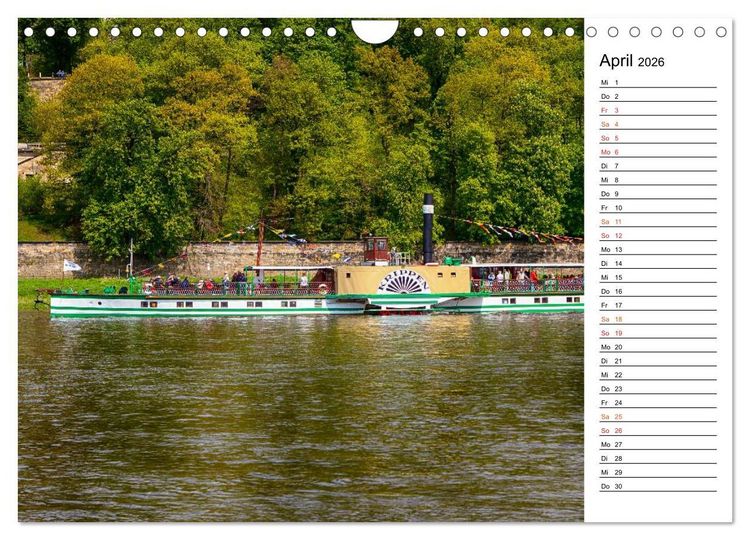 Produktbild: Schaufelraddampfer (Wandkalender 2026 DIN A4 quer), CALVENDO Monatskalender