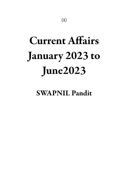 Produktbild: Current Affairs January 2023 to June2023 (1)