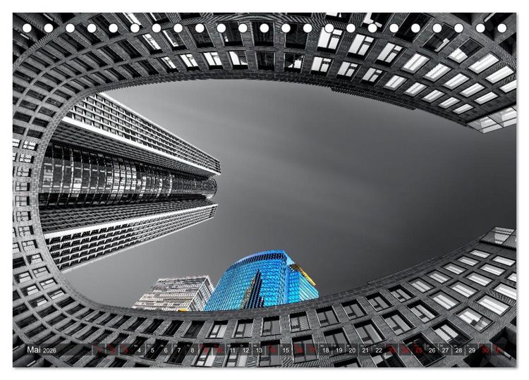 Produktbild: MAINHATTEN architektur kunst (Tischkalender 2026 DIN A5 quer), CALVENDO Monatskalender