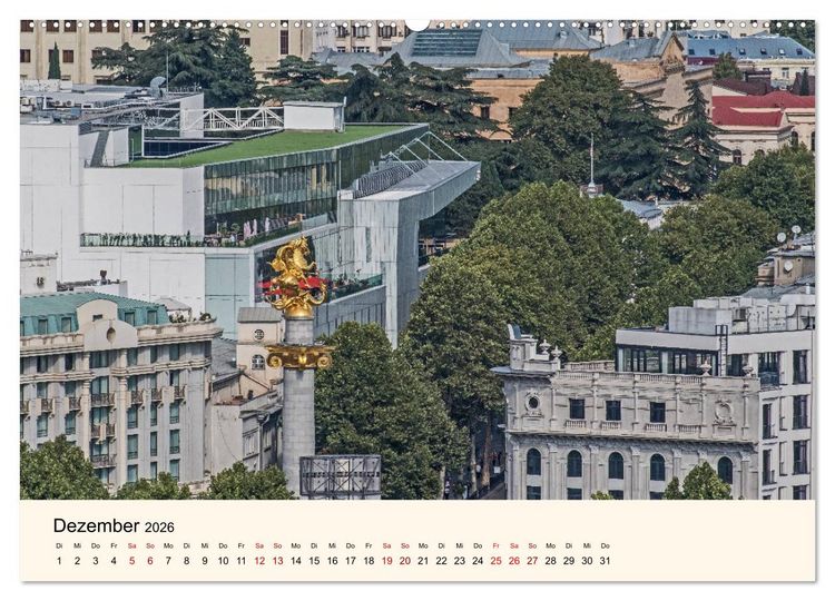 Produktbild: Tiflis - Die Metropole Georgiens (Wandkalender 2026 DIN A2 quer), CALVENDO Monatskalender