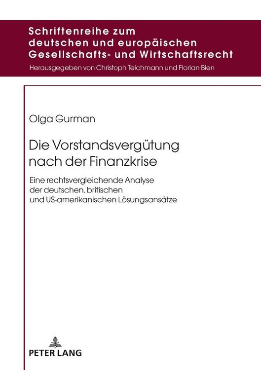 Produktbild: Die Vorstandsverg&uuml;tung nach der Finanzkrise