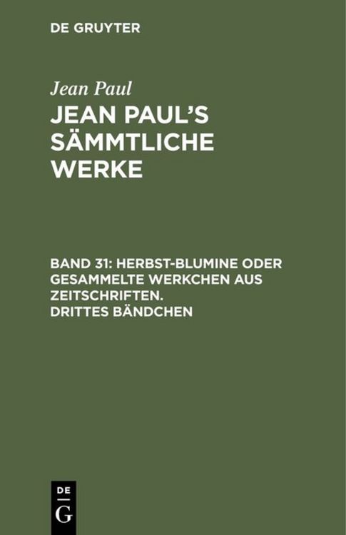 Produktbild: Herbst-Blumine oder gesammelte Werkchen aus Zeitschriften. Drittes B&auml;ndchen