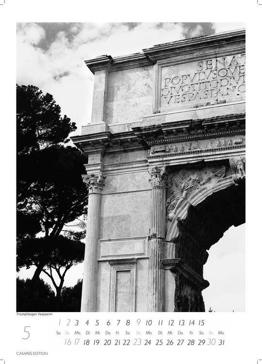 Produktbild: Rom schwarz-weiss Kalender 2027 &ndash; Wandkalender | Fotokalender Italien 29x21cm - . mit Historischen Motiven - Perfekt f&uuml;r Kunst, Architektur & Rom-Liebhaber