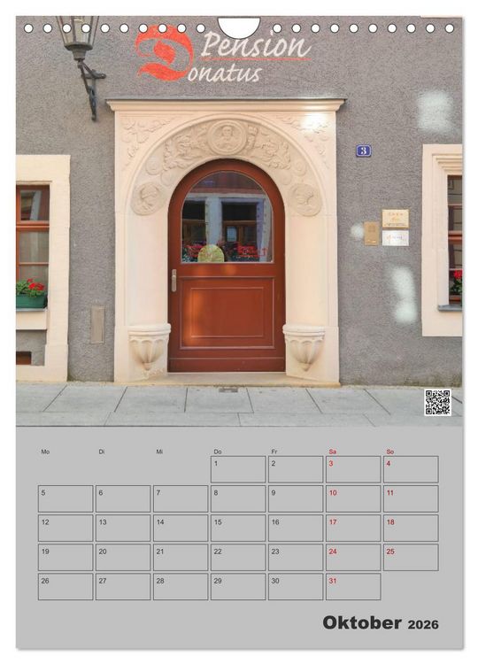 Produktbild: T&uuml;ren und Portale in Pirna (Wandkalender 2026 DIN A4 hoch), CALVENDO Monatskalender