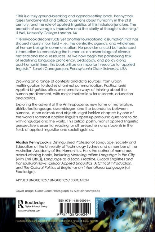 Produktbild: Posthumanist Applied Linguistics