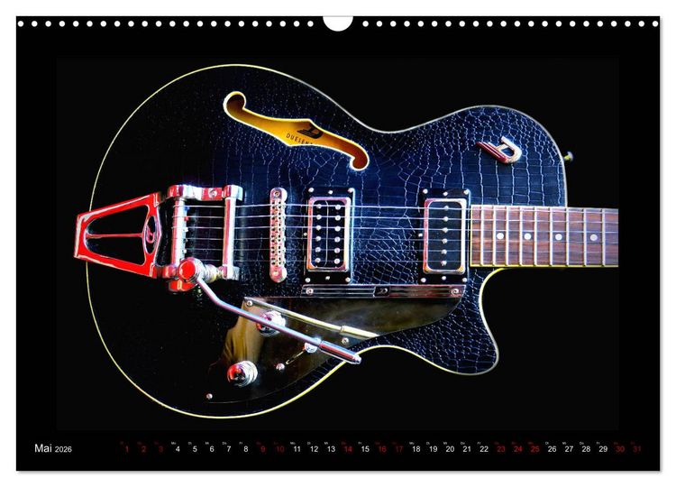 Produktbild: Rockgitarren im Blitzlicht (Wandkalender 2026 DIN A3 quer), CALVENDO Monatskalender