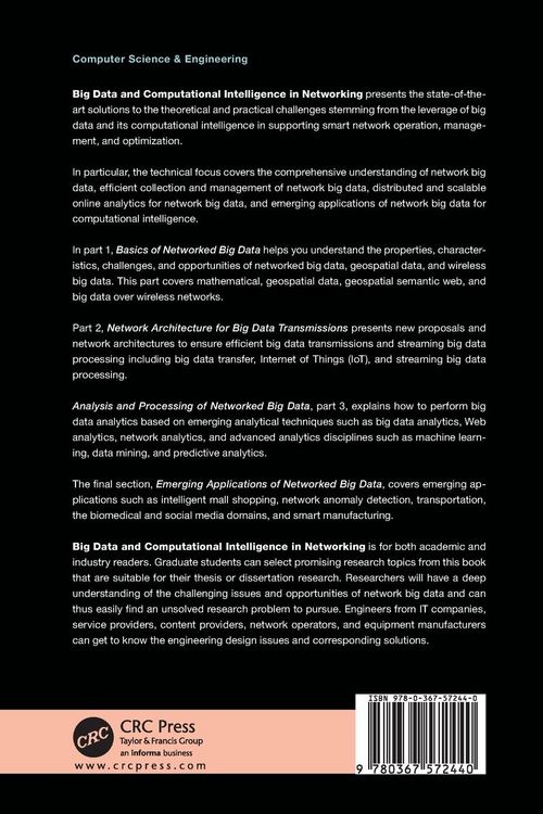 Produktbild: Big Data and Computational Intelligence in Networking