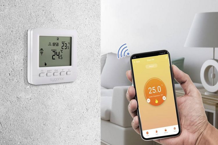 Produktbild: Sygonix SY-4500820 Funk-Raumthermostat Unterputz Wochenprogramm 1St.