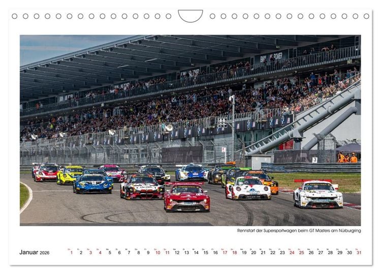 Produktbild: Wilde Mustangs am N&uuml;rburgring (Wandkalender 2026 DIN A4 quer), CALVENDO Monatskalender