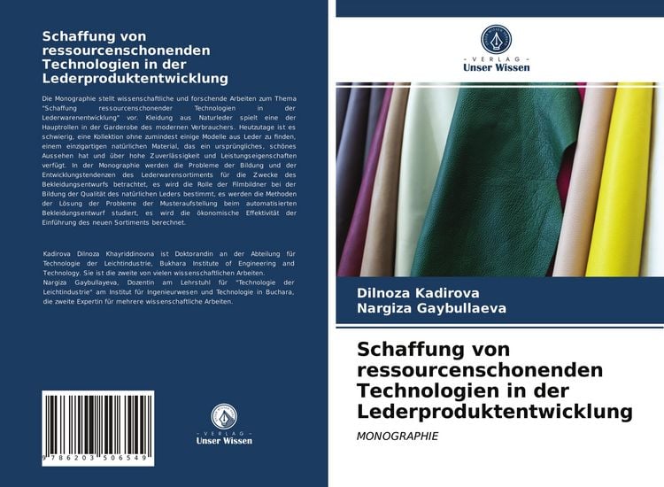 Produktbild: Schaffung von ressourcenschonenden Technologien in der Lederproduktentwicklung