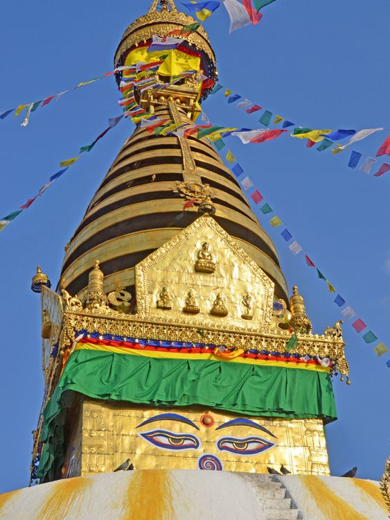 Produktbild: CALVENDO Puzzle Der obere Teil des ber&uuml;hmten Stupa von Swayambhunath im Westen von Kathmandu 1000 Teile Lege-Gr&ouml;&szlig;e 48 x 64 cm Foto-Puzzle Bild von Ulrich Senff